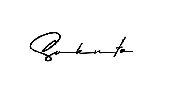 Create a beautiful signature design for name Suknto. With this signature (Asem Kandis PERSONAL USE) fonts, you can make a handwritten signature for free. Suknto signature style 9 images and pictures png