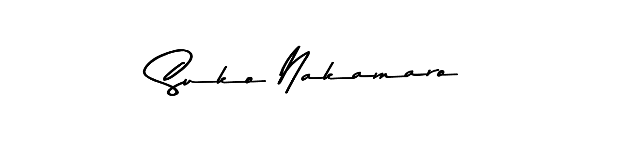 Create a beautiful signature design for name Suko Nakamaro. With this signature (Asem Kandis PERSONAL USE) fonts, you can make a handwritten signature for free. Suko Nakamaro signature style 9 images and pictures png