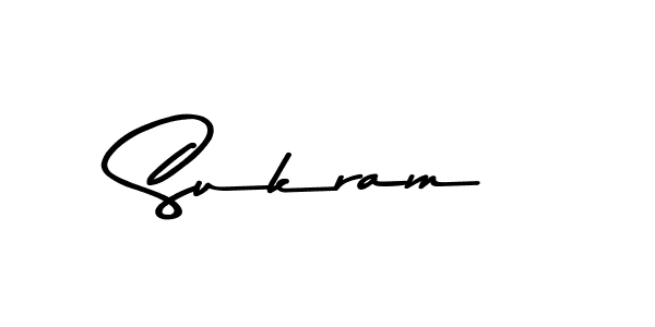 Create a beautiful signature design for name Sukram. With this signature (Asem Kandis PERSONAL USE) fonts, you can make a handwritten signature for free. Sukram signature style 9 images and pictures png