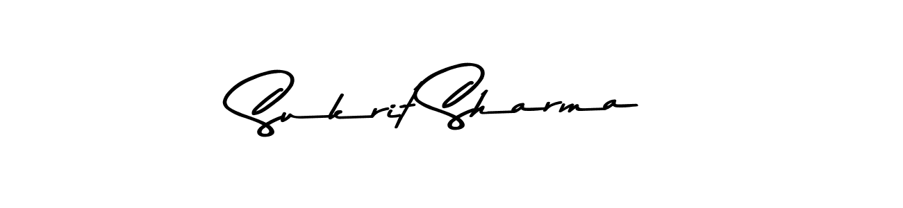 How to make Sukrit Sharma name signature. Use Asem Kandis PERSONAL USE style for creating short signs online. This is the latest handwritten sign. Sukrit Sharma signature style 9 images and pictures png