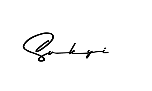 Sukyi stylish signature style. Best Handwritten Sign (Asem Kandis PERSONAL USE) for my name. Handwritten Signature Collection Ideas for my name Sukyi. Sukyi signature style 9 images and pictures png