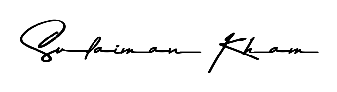 Use a signature maker to create a handwritten signature online. With this signature software, you can design (Asem Kandis PERSONAL USE) your own signature for name Sulaiman Kham. Sulaiman Kham signature style 9 images and pictures png