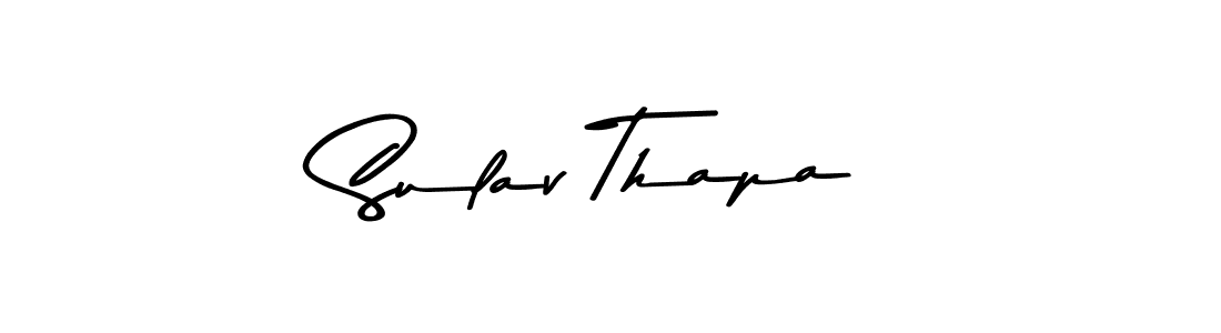 Make a beautiful signature design for name Sulav Thapa. With this signature (Asem Kandis PERSONAL USE) style, you can create a handwritten signature for free. Sulav Thapa signature style 9 images and pictures png