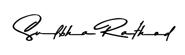 A dynamic signature style for Sulbha Rathod using Asem Kandis PERSONAL USE script. Designed to look authentic, handwritten, and professional. Sulbha Rathod signature style 9 images and pictures png