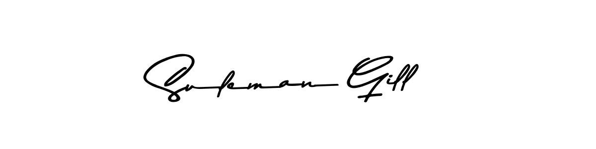 Use a signature maker to create a handwritten signature online. With this signature software, you can design (Asem Kandis PERSONAL USE) your own signature for name Suleman Gill. Suleman Gill signature style 9 images and pictures png