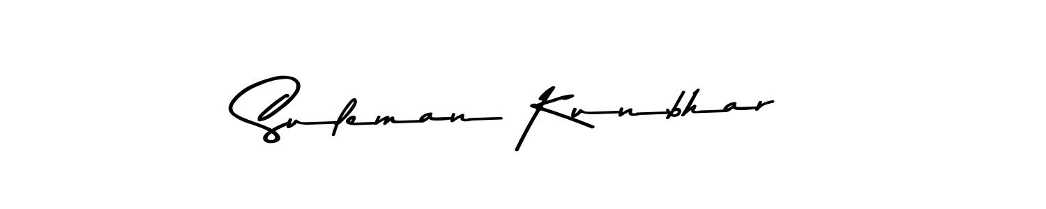How to make Suleman Kunbhar signature? Asem Kandis PERSONAL USE is a professional autograph style. Create handwritten signature for Suleman Kunbhar name. Suleman Kunbhar signature style 9 images and pictures png