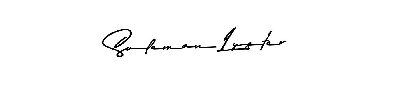 Use a signature maker to create a handwritten signature online. With this signature software, you can design (Asem Kandis PERSONAL USE) your own signature for name Suleman Lyster. Suleman Lyster signature style 9 images and pictures png