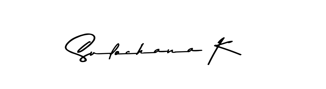 Create a beautiful signature design for name Sulochana K. With this signature (Asem Kandis PERSONAL USE) fonts, you can make a handwritten signature for free. Sulochana K signature style 9 images and pictures png