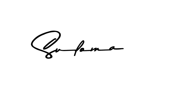 Make a beautiful signature design for name Suloma. With this signature (Asem Kandis PERSONAL USE) style, you can create a handwritten signature for free. Suloma signature style 9 images and pictures png