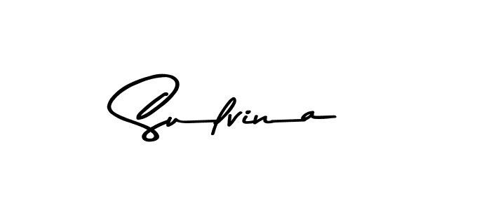 Sulvina stylish signature style. Best Handwritten Sign (Asem Kandis PERSONAL USE) for my name. Handwritten Signature Collection Ideas for my name Sulvina. Sulvina signature style 9 images and pictures png