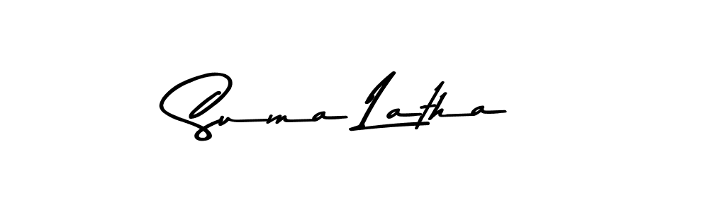 Make a beautiful signature design for name Suma Latha. With this signature (Asem Kandis PERSONAL USE) style, you can create a handwritten signature for free. Suma Latha signature style 9 images and pictures png