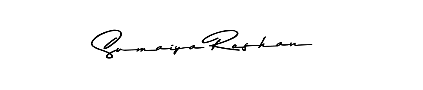 Make a beautiful signature design for name Sumaiya Roshan. With this signature (Asem Kandis PERSONAL USE) style, you can create a handwritten signature for free. Sumaiya Roshan signature style 9 images and pictures png