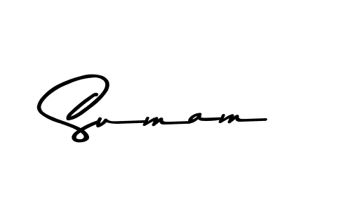 Create a beautiful signature design for name Sumam. With this signature (Asem Kandis PERSONAL USE) fonts, you can make a handwritten signature for free. Sumam signature style 9 images and pictures png