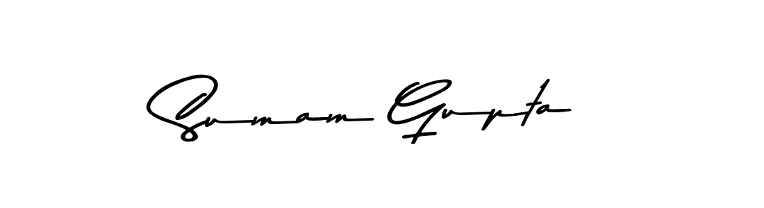 Make a beautiful signature design for name Sumam Gupta. With this signature (Asem Kandis PERSONAL USE) style, you can create a handwritten signature for free. Sumam Gupta signature style 9 images and pictures png