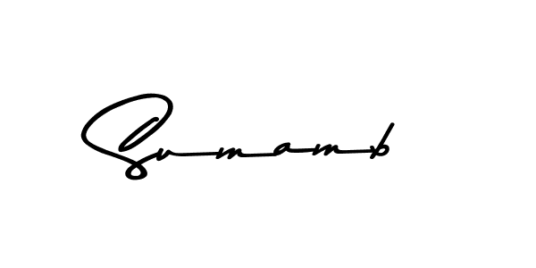 Create a beautiful signature design for name Sumamb. With this signature (Asem Kandis PERSONAL USE) fonts, you can make a handwritten signature for free. Sumamb signature style 9 images and pictures png