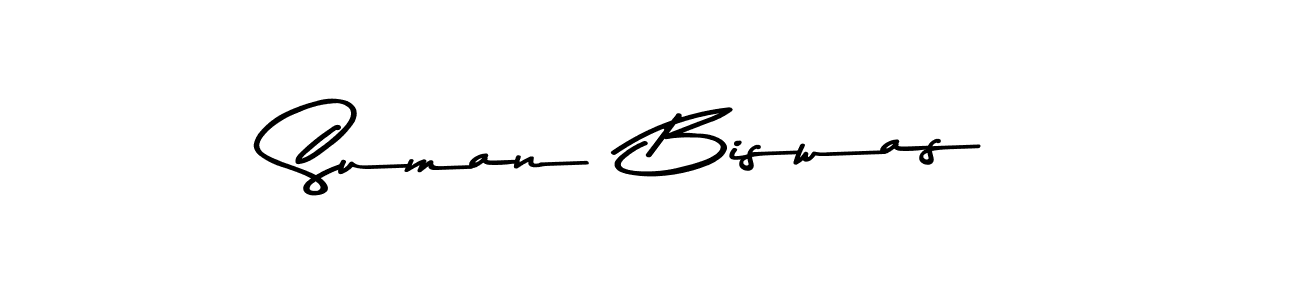 Create a beautiful signature design for name Suman  Biswas. With this signature (Asem Kandis PERSONAL USE) fonts, you can make a handwritten signature for free. Suman  Biswas signature style 9 images and pictures png