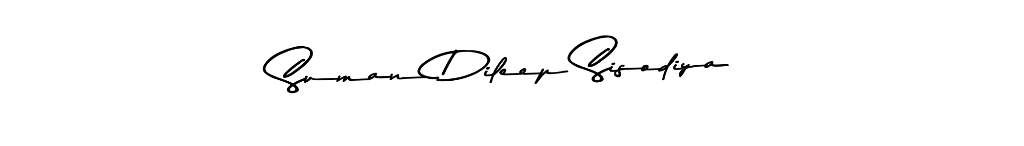 How to make Suman Dileep Sisodiya name signature. Use Asem Kandis PERSONAL USE style for creating short signs online. This is the latest handwritten sign. Suman Dileep Sisodiya signature style 9 images and pictures png