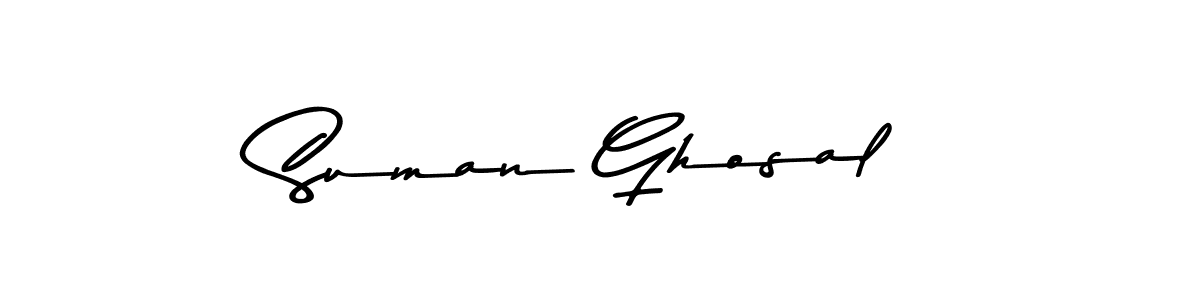 Create a beautiful signature design for name Suman Ghosal. With this signature (Asem Kandis PERSONAL USE) fonts, you can make a handwritten signature for free. Suman Ghosal signature style 9 images and pictures png