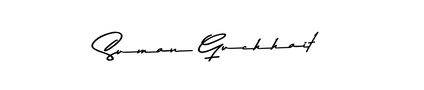 Create a beautiful signature design for name Suman Guchhait. With this signature (Asem Kandis PERSONAL USE) fonts, you can make a handwritten signature for free. Suman Guchhait signature style 9 images and pictures png