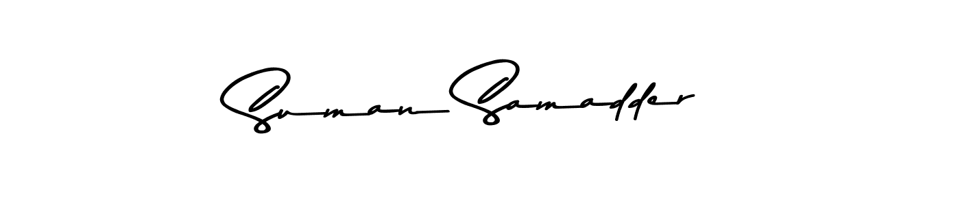 You should practise on your own different ways (Asem Kandis PERSONAL USE) to write your name (Suman Samadder) in signature. don't let someone else do it for you. Suman Samadder signature style 9 images and pictures png