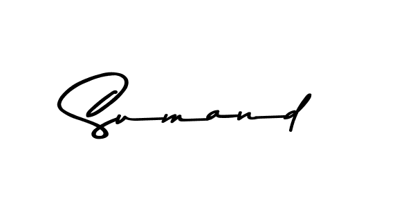 Use a signature maker to create a handwritten signature online. With this signature software, you can design (Asem Kandis PERSONAL USE) your own signature for name Sumand. Sumand signature style 9 images and pictures png