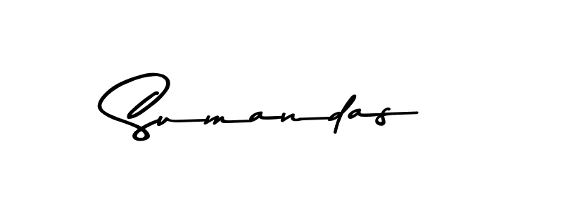 How to make Sumandas name signature. Use Asem Kandis PERSONAL USE style for creating short signs online. This is the latest handwritten sign. Sumandas signature style 9 images and pictures png