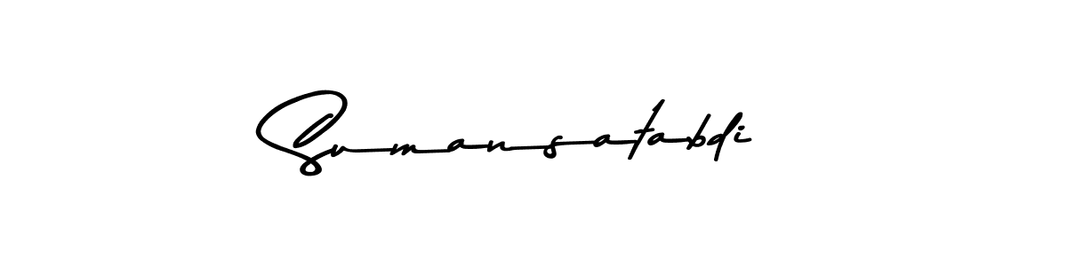 Use a signature maker to create a handwritten signature online. With this signature software, you can design (Asem Kandis PERSONAL USE) your own signature for name Sumansatabdi. Sumansatabdi signature style 9 images and pictures png