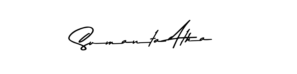 How to make Sumanta Atha name signature. Use Asem Kandis PERSONAL USE style for creating short signs online. This is the latest handwritten sign. Sumanta Atha signature style 9 images and pictures png