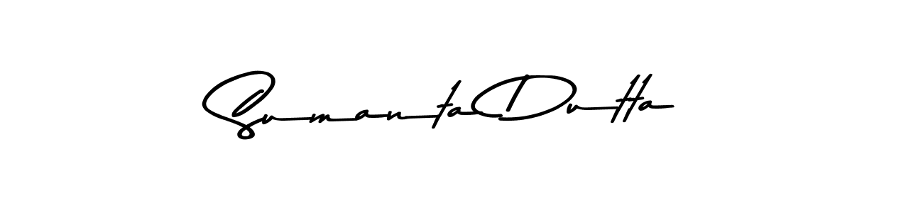 Create a beautiful signature design for name Sumanta Dutta. With this signature (Asem Kandis PERSONAL USE) fonts, you can make a handwritten signature for free. Sumanta Dutta signature style 9 images and pictures png