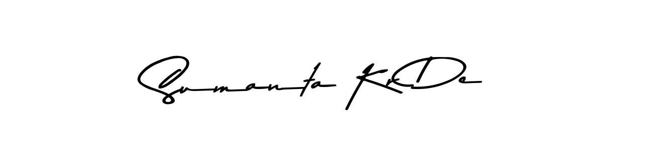 Use a signature maker to create a handwritten signature online. With this signature software, you can design (Asem Kandis PERSONAL USE) your own signature for name Sumanta Kr De. Sumanta Kr De signature style 9 images and pictures png