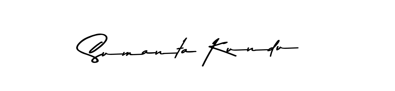 Create a beautiful signature design for name Sumanta Kundu. With this signature (Asem Kandis PERSONAL USE) fonts, you can make a handwritten signature for free. Sumanta Kundu signature style 9 images and pictures png