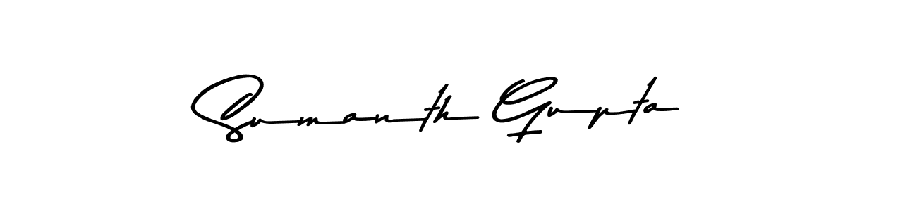 Sumanth Gupta stylish signature style. Best Handwritten Sign (Asem Kandis PERSONAL USE) for my name. Handwritten Signature Collection Ideas for my name Sumanth Gupta. Sumanth Gupta signature style 9 images and pictures png