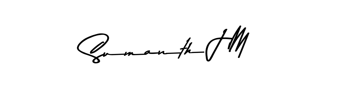 How to make Sumanth J M signature? Asem Kandis PERSONAL USE is a professional autograph style. Create handwritten signature for Sumanth J M name. Sumanth J M signature style 9 images and pictures png