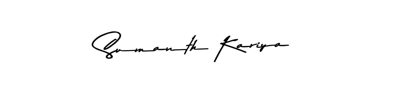 Also You can easily find your signature by using the search form. We will create Sumanth Kariya name handwritten signature images for you free of cost using Asem Kandis PERSONAL USE sign style. Sumanth Kariya signature style 9 images and pictures png