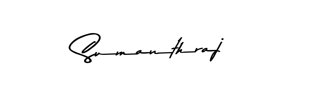 Make a beautiful signature design for name Sumanthraj. With this signature (Asem Kandis PERSONAL USE) style, you can create a handwritten signature for free. Sumanthraj signature style 9 images and pictures png