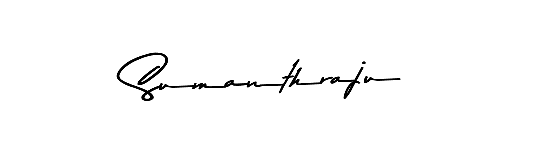 Make a beautiful signature design for name Sumanthraju. With this signature (Asem Kandis PERSONAL USE) style, you can create a handwritten signature for free. Sumanthraju signature style 9 images and pictures png