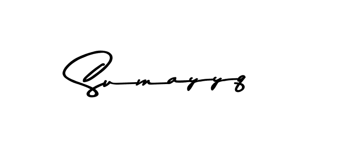 Make a beautiful signature design for name Sumayyq. With this signature (Asem Kandis PERSONAL USE) style, you can create a handwritten signature for free. Sumayyq signature style 9 images and pictures png