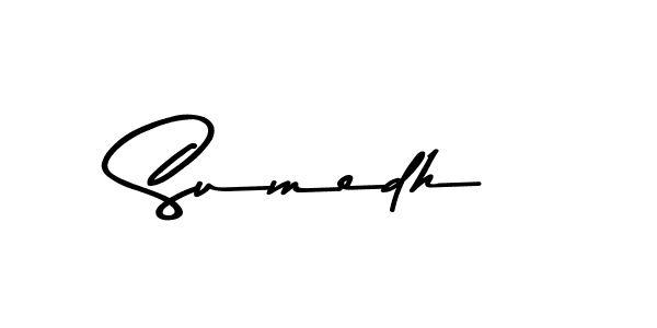 Make a beautiful signature design for name Sumedh. With this signature (Asem Kandis PERSONAL USE) style, you can create a handwritten signature for free. Sumedh signature style 9 images and pictures png