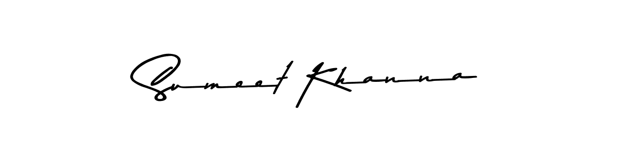 Design your own signature with our free online signature maker. With this signature software, you can create a handwritten (Asem Kandis PERSONAL USE) signature for name Sumeet Khanna. Sumeet Khanna signature style 9 images and pictures png