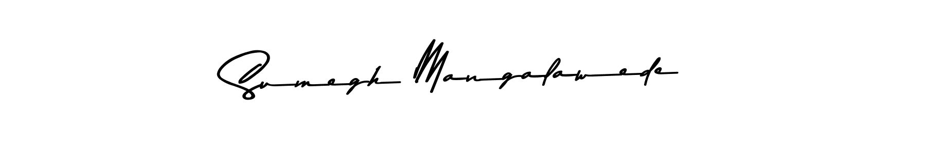 This is the best signature style for the Sumegh Mangalawede name. Also you like these signature font (Asem Kandis PERSONAL USE). Mix name signature. Sumegh Mangalawede signature style 9 images and pictures png