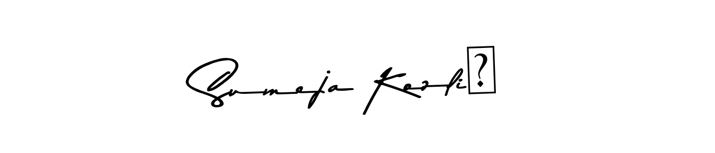 How to make Sumeja Kozlić name signature. Use Asem Kandis PERSONAL USE style for creating short signs online. This is the latest handwritten sign. Sumeja Kozlić signature style 9 images and pictures png