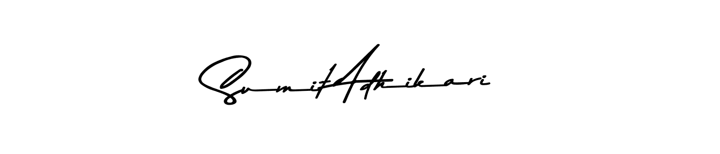 Sumit Adhikari stylish signature style. Best Handwritten Sign (Asem Kandis PERSONAL USE) for my name. Handwritten Signature Collection Ideas for my name Sumit Adhikari. Sumit Adhikari signature style 9 images and pictures png