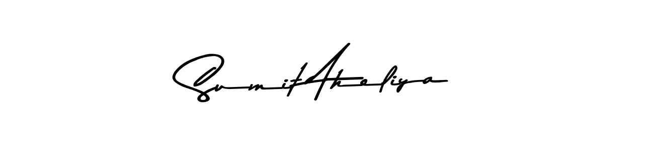 Sumit Aheliya stylish signature style. Best Handwritten Sign (Asem Kandis PERSONAL USE) for my name. Handwritten Signature Collection Ideas for my name Sumit Aheliya. Sumit Aheliya signature style 9 images and pictures png