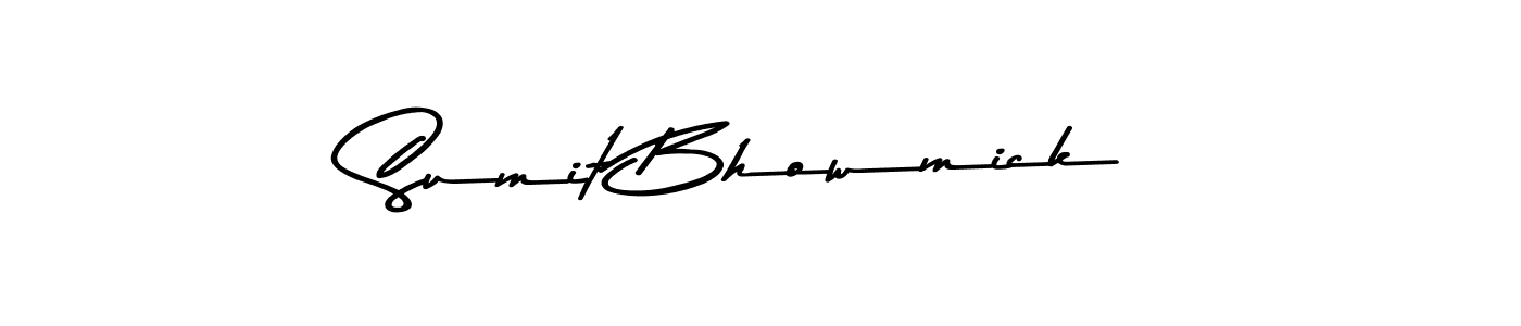 How to make Sumit Bhowmick name signature. Use Asem Kandis PERSONAL USE style for creating short signs online. This is the latest handwritten sign. Sumit Bhowmick signature style 9 images and pictures png