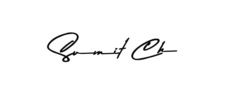 Create a beautiful signature design for name Sumit Ch. With this signature (Asem Kandis PERSONAL USE) fonts, you can make a handwritten signature for free. Sumit Ch signature style 9 images and pictures png