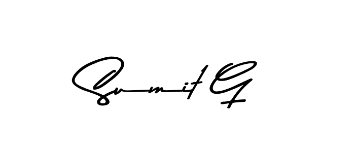 Also You can easily find your signature by using the search form. We will create Sumit G name handwritten signature images for you free of cost using Asem Kandis PERSONAL USE sign style. Sumit G signature style 9 images and pictures png