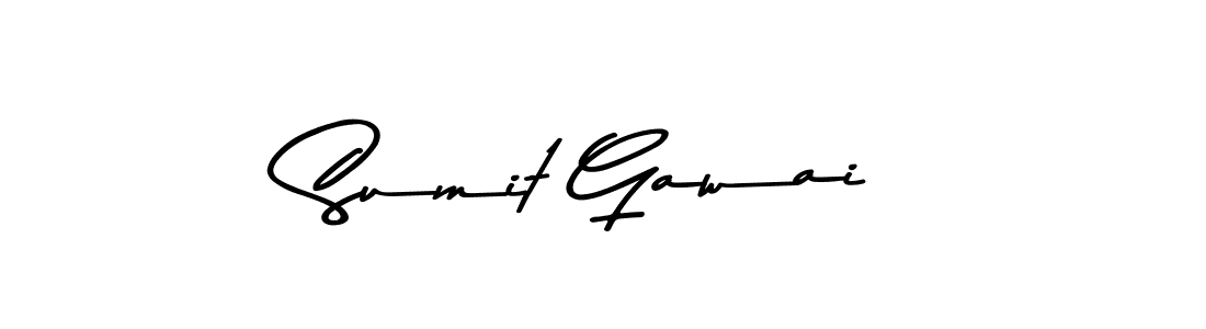 How to make Sumit Gawai name signature. Use Asem Kandis PERSONAL USE style for creating short signs online. This is the latest handwritten sign. Sumit Gawai signature style 9 images and pictures png