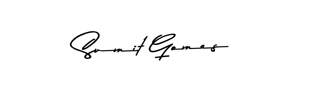 This is the best signature style for the Sumit Gomes name. Also you like these signature font (Asem Kandis PERSONAL USE). Mix name signature. Sumit Gomes signature style 9 images and pictures png