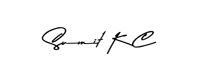 Create a beautiful signature design for name Sumit K C. With this signature (Asem Kandis PERSONAL USE) fonts, you can make a handwritten signature for free. Sumit K C signature style 9 images and pictures png