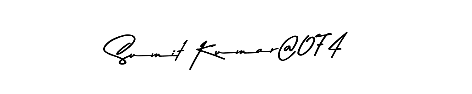 Asem Kandis PERSONAL USE is a professional signature style that is perfect for those who want to add a touch of class to their signature. It is also a great choice for those who want to make their signature more unique. Get Sumit Kumar@074 name to fancy signature for free. Sumit Kumar@074 signature style 9 images and pictures png